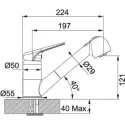Смеситель FRANKE (115.0030.731) белый металлик фрагранит