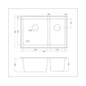 Кухонная мойка EMAR EMQ-2665.PL опал