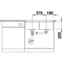 Кухонная мойка BLANCO SUBLINE 350/350-U SILGRANIT 523575 темная скала