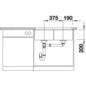 Кухонная мойка BLANCO SUBLINE 350/350-U SILGRANIT отводная арматура InFino® белый гранит 523578