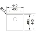 Кухонная мойка BLANCO CLARON 400-U 521573 нерж. сталь