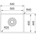 Кухонная мойка FRANKE MQX 110-50 нержавеющая сталь (122.0694.477)