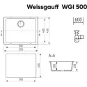 Кухонная мойка WEISSGAUFF WGI 50008 Anthracite