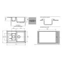 Кухонная мойка GRANFEST Quadro GF-Q775KL топаз