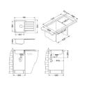 Кухонная мойка ALVEUS Line Maxim 80 SAT-90 1100216 (в комплекте с сифоном 1127251)