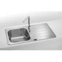 Кухонная мойка ALVEUS Line Maxim 80 SAT-90 1100216 (в комплекте с сифоном 1127251)