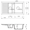 Кухонная мойка MARMORIN cire grafit (375 513 002)