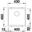 Кухонная мойка BLANCO ROTAN 400-U шампань (арт.521336)