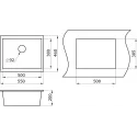 Кухонная мойка GRANULA GR-5551 черный