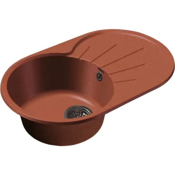 Кухонная мойка GRANFEST RONDO GF-R750L красный марс