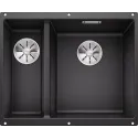 Кухонная мойка BLANCO SUBLINE 340/160-U SILGRANIT антрацит (чаша справа) с отв.арм. InFino (арт.523558)