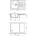 Кухонная мойка DR.GANS Адель (780х510х217) Серый (25.090.C0780.408)