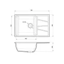 Кухонная мойка GRANFEST GF-V-780L графит
