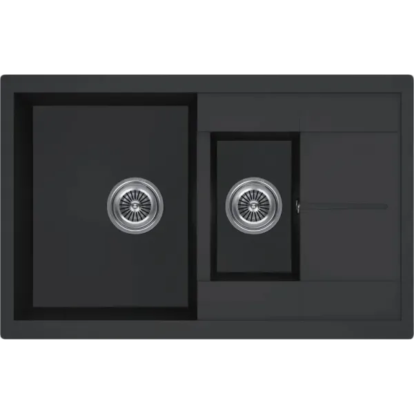 Кухонная мойка KUCHENSTERN FLUG 60-2 черный