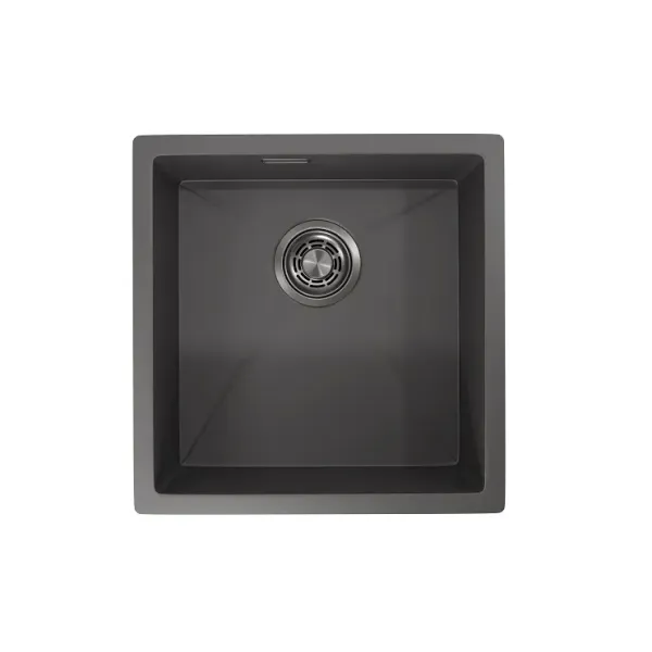 Кухонная мойка GRANULA GR-4445U графит/матовый