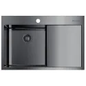 Мойка OMOIKIRI Akisame 78-GM-L нерж.сталь/вороненая сталь 4973099