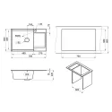 Кухонная мойка GRANULA ES-7807 черный