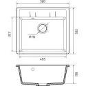 Кухонная мойка GRANFEST Quadro GF-Q561 чёрный