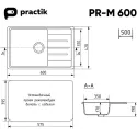 Кухонная мойка PRACTIK PR-M-600-001