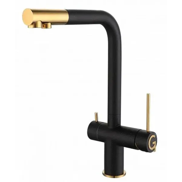 Смеситель RIVELATO Lugano nero oro