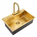 Кухонная мойка MILACIO Denia 75 Steel MC.77428 золото