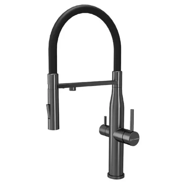 Смеситель KUCHENSTERN ELIT-FE 407GM40 вороненая сталь