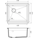 Кухонная мойка RIVELATO LINO 454-L antracite