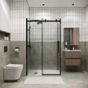 Душевое ограждение GROSSMAN 100.K33.04.140.42.00-200.K33.04.80.42.00 графит сатин