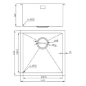 Кухонная мойка MILACIO Denia 44 Steel MC.77438 золото