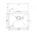 Кухонная мойка MILACIO Denia 58 Steel MC.77458 золото