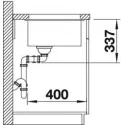 Кухонная мойка BLANCO SUBLINE 350/350-U SILGRANIT отводная арматура InFino® белый гранит 523578