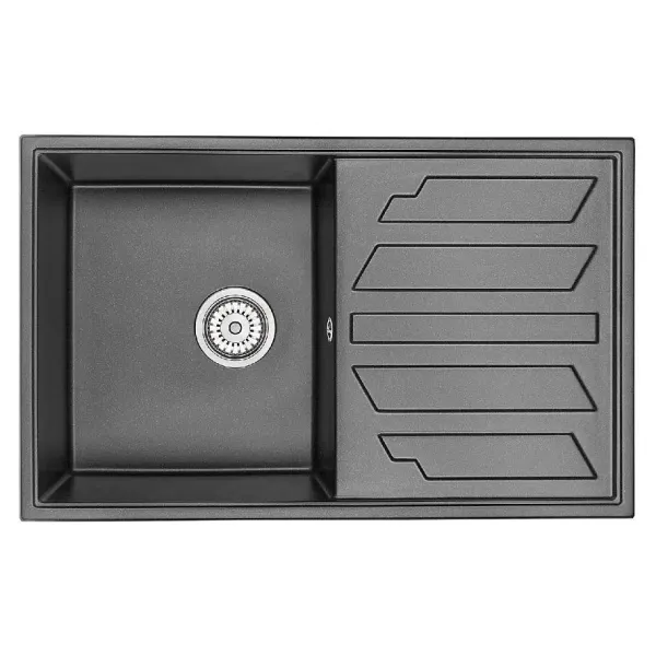 Кухонная мойка GRANULA GR-8002 шварц