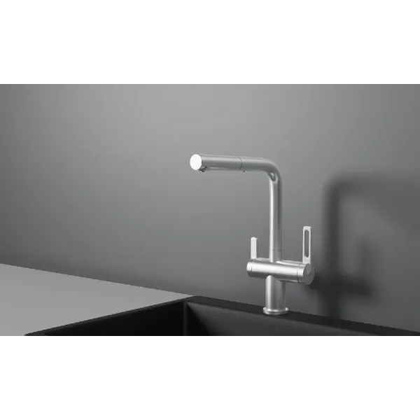 Смеситель GRANULA GR-8170 нержавеющая сталь