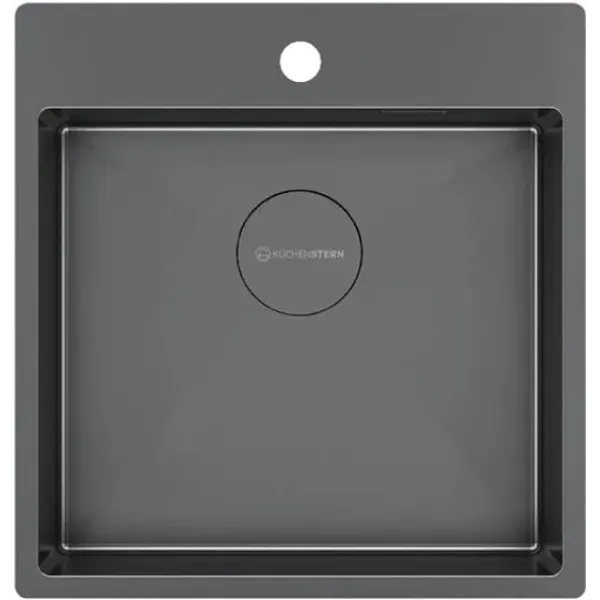 Кухонная мойка KUCHENSTERN WERK 50 вороненая сталь