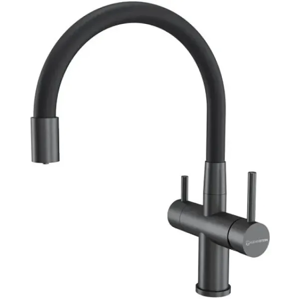 Смеситель KUCHENSTERN WURM-FE вороненая сталь
