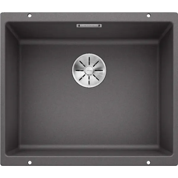 Кухонная мойка Blanco SUBLINE 500-U SILGRANIT темная скала с отв.арм. InFino (арт.523433)