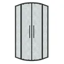Душевое ограждение GROSSMAN 301.K33.02.8080.21.02 черный матовый