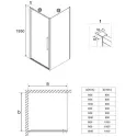 Душевое ограждение NIAGARA NG-45-9ASG-A80SG-34