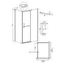 Душевое ограждение GROSSMAN 100.K33.03.120.10.02-200.K33.03.90.10.02 хром