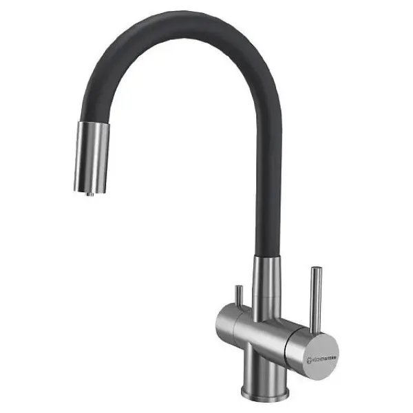Смеситель KUCHENSTERN FLEX-FE 413SS40 нержавеющая сталь