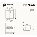 Кухонная мойка PRACTIK PR-M-425-003