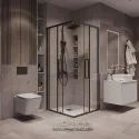 Душевое ограждение GROSSMAN 300.K33.02.8080.42.00 графит сатин