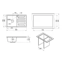 Кухонная мойка GRANULA GR-8002 турмалин