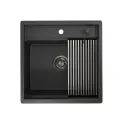 Кухонная мойка GRANULA KS-5051 черный/матовый