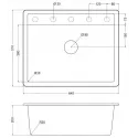 Кухонная мойка EMAR EMQ-1640.Q алмаз