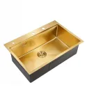 Кухонная мойка MILACIO Denia 75 Steel MC.77428 золото