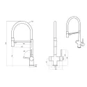 Смеситель EMAR ЕС-7024WHT Black