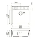 Кухонная мойка OMOIKIRI Kinokawa 60-WH (4997463)