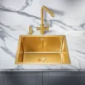 Кухонная мойка MILACIO Denia 48 Steel MC.77448 золото