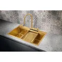 Кухонная мойка MILACIO Denia 75 Steel MC.77428 золото